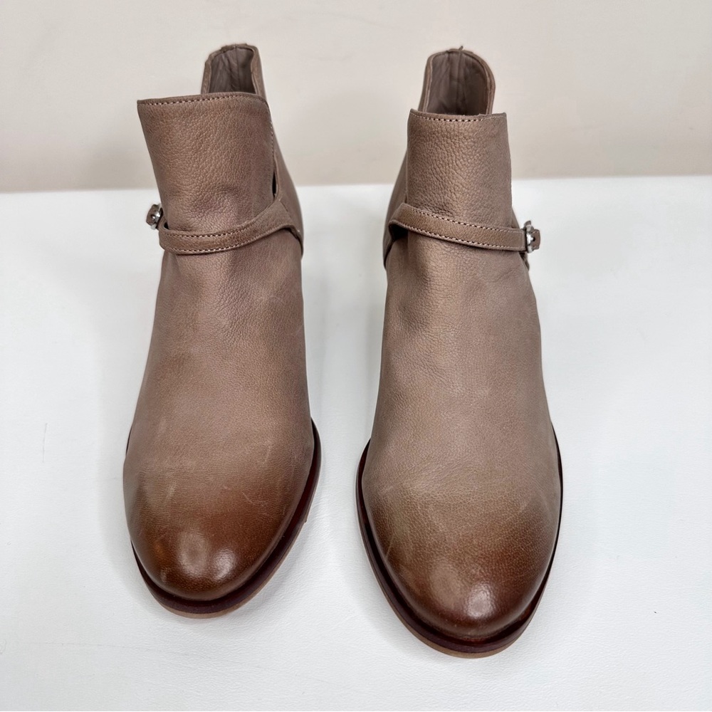 Sam Edelman Palmer Leather Cut-Out Ankle Boots Tan SZ 7.5 - Picture 4 of 15